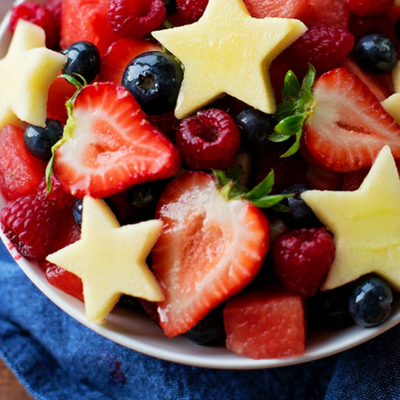 Red, White and Blue Fruit Salad
