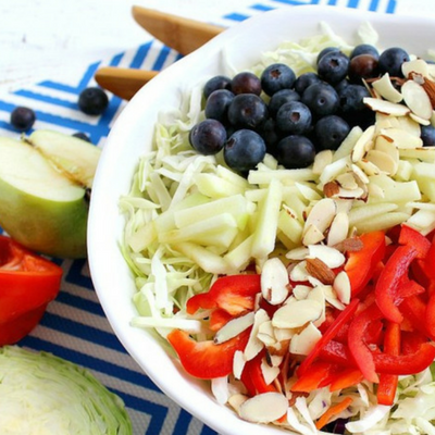 Red, White, & Blue Slaw Salad